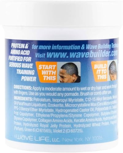 Wavebuilder Oil Jel Pomade Medium Hold 3.5 Oz