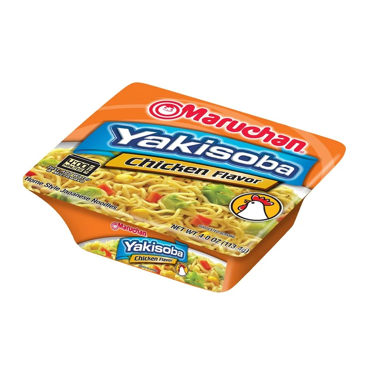 Maruchan Yakisoba Chicken Flavor Stir Fried Japanese Instant Ramen Noodles High Protein Microwavable Meal 4 Oz. 8 Pack