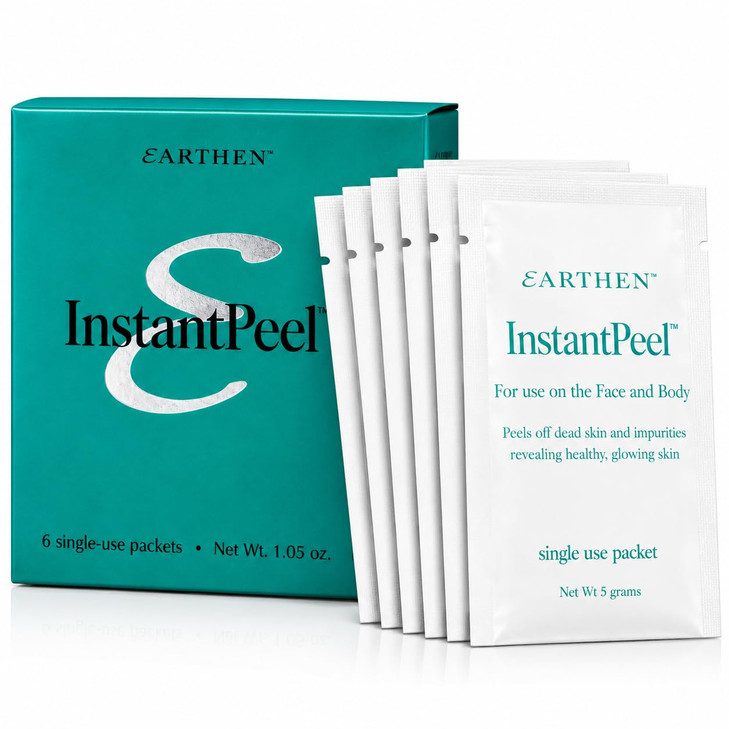 Earthen Instant Peel Exfoliating Packets Gentle Face And Body Exfoliator For Smooth Glowing Skin Removes Dead Skin Cells Without Harsh Acids