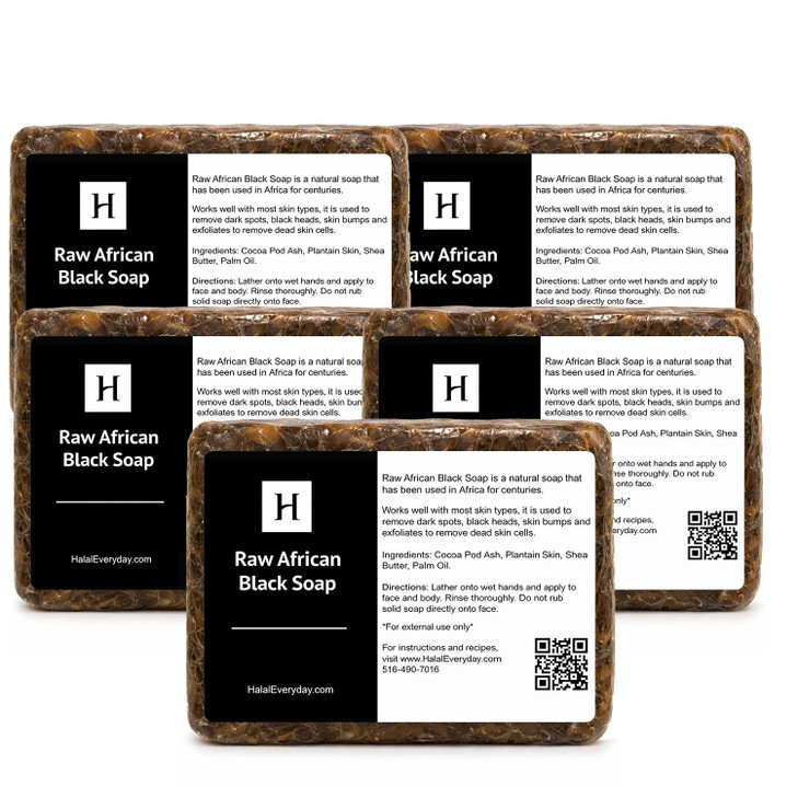 Halaleveryday 5 Lb African Black Soap Bar From Ghana With Shea Butter
