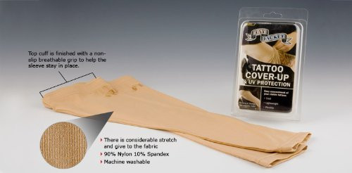 Tatjacket Tattoo Cover Up Concealer Sleeve Full Arm Coverage Upf 50 Protection Slip Free Unisex 2 Pack Medium Tan