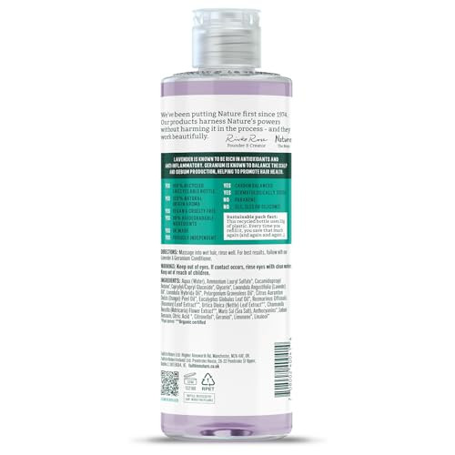 Faith In Nature Organic Lavender And Geranium Shampoo 13.5 Fl Oz Normal Hair