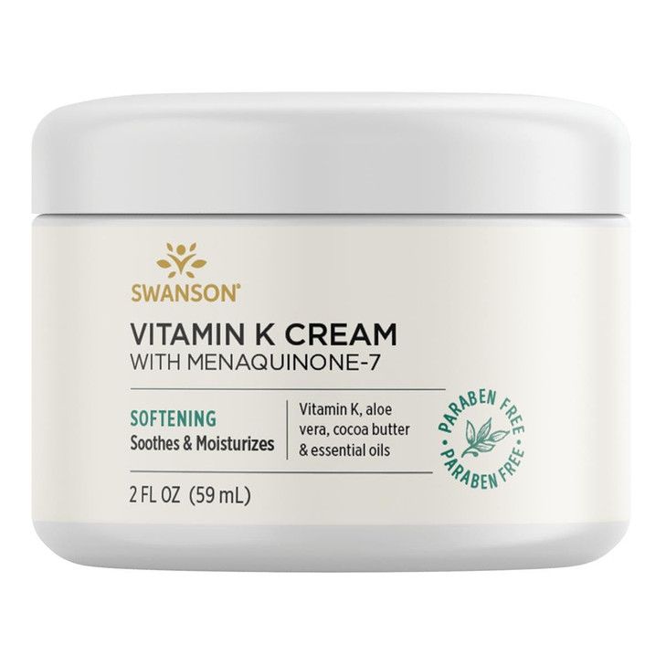 Swanson Vitamin K Cream With Menaquinone 7 2 Fl Oz 59 Ml