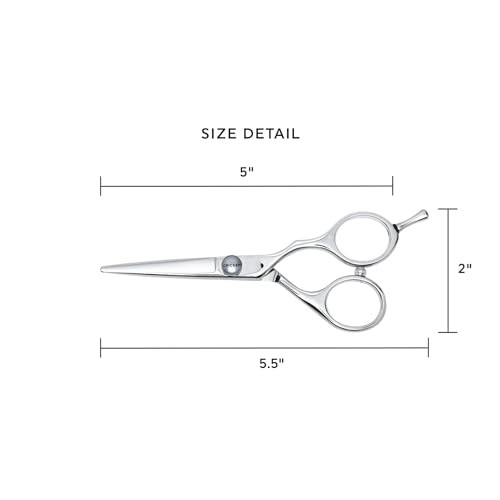 Cricket S2 Elite Series Shears 500 Professional Hair Cutting Scissors 5 Inch Barber And Stylist Hair Scissors With Convex Edge Blades