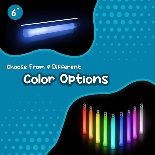 Windy City Novelties 25 Pack 6 Premium Glow Sticks Blue