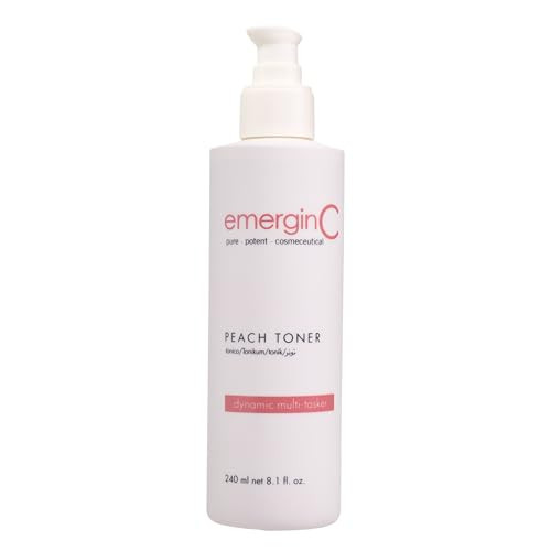 Emerginc Peach Toner Facial Toner With Vitamin C Plus Witch Hazel To Refresh Plus Soothe Skin 8.1 Oz 240 Ml