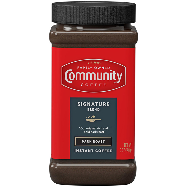Community Coffee Signature Blend Instant Coffee Dark Roast 7 Oz Jar Pack Of 1