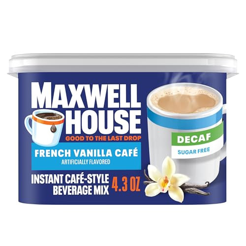 Maxwell House Instant Cafe Style Beverage Mix French Vanilla Cafe 4.3 Oz