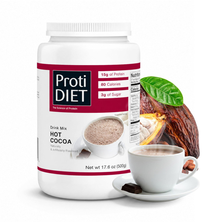 Protidiet Protein Hot Chocolate Mix With Collagen 21 Servings Canister
