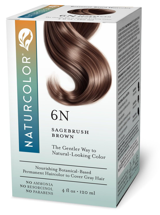 Naturcolor 6N Sagebrush Brown Permanent Hair Color Ammonia Free 4 Fl Oz