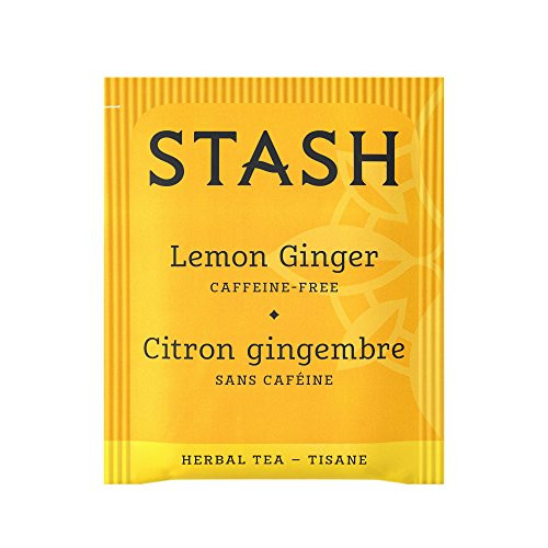 Stash Lemon Ginger Herbal Tea 100 Bags Bulk Pack Caffeine Free