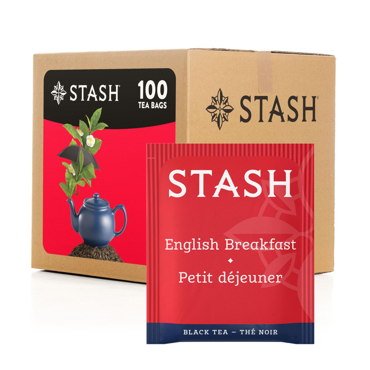 Stash English Breakfast Black Tea 100 Bags Bulk Pack Caffeinated
