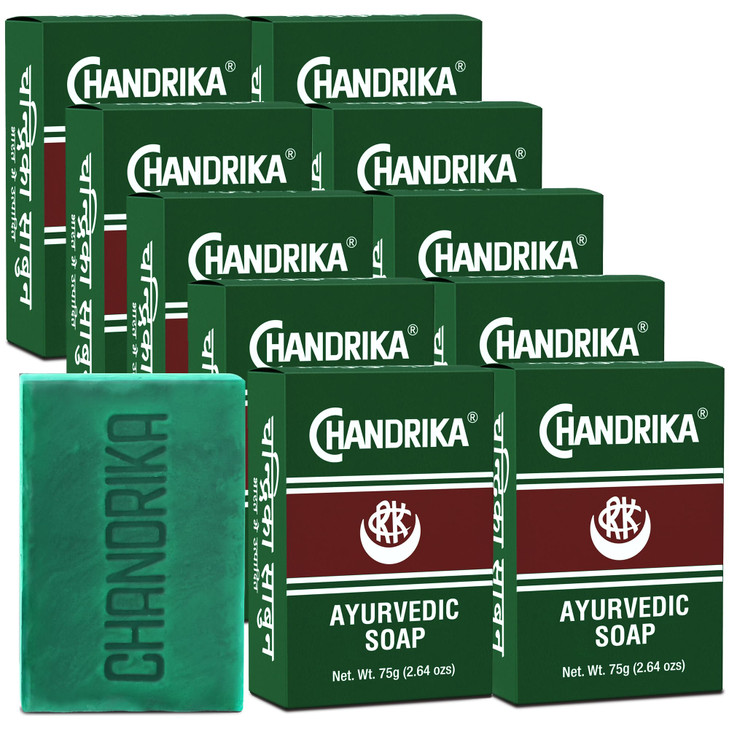 Chandrika Soap Ayurvedic Herbal And Vegetable Oil Soap 2.64 Oz Case Of 10