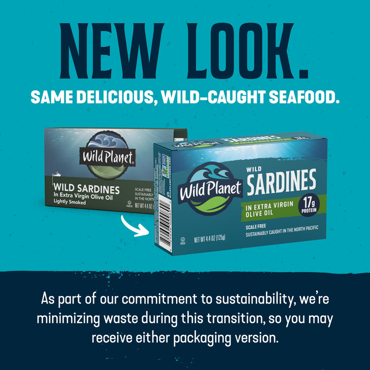 Wild Planet Wild Sardines In Extra Virgin Olive Oil 4.4 Oz Can 12 Pack