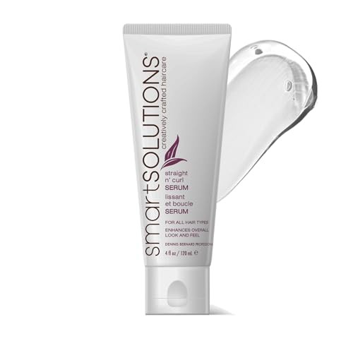 Smart Solutions Straight N Curl Serum 4 Oz Smooths And Straightens Curves And Curls Paraben Free Plant Based