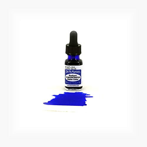 Dr. Ph. Martin S Radiant Concentrated Water Color 53D Watercolor Bottle 0.5 Oz Iris Blue 1 Bottle