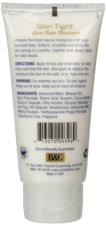 B And C Skin Tight Cocoa Butter Moisturizer