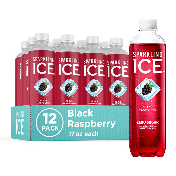 Sparkling Ice Black Raspberry Sparkling Water Zero Sugar Flavored Water With Vitamins And Antioxidants Low Calorie Beverage 17 Fl Oz Bottles