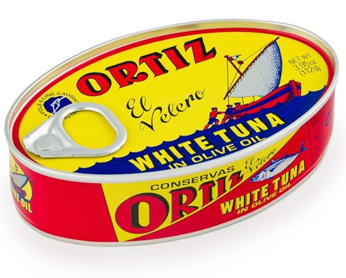 Ortiz White Tuna In Olive Oil Wild Caught In Spain 3.95 Oz Pack Of 12