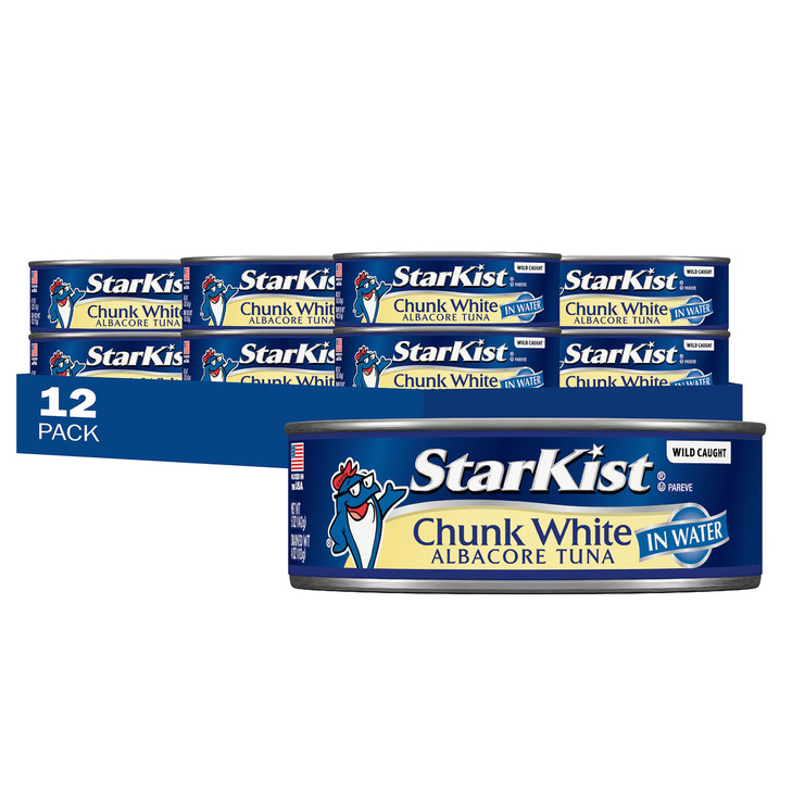 Starkist Chunk White Albacore Tuna In Water 5Oz Canned Tuna 12 Pack