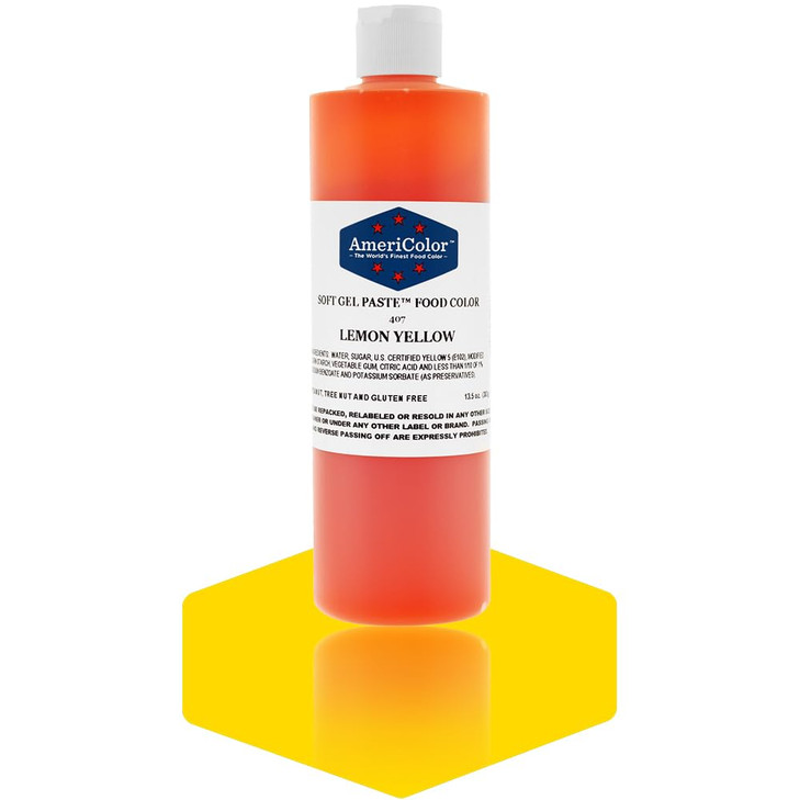 Americolor Soft Gel Paste Food Color 13.5 Ounce Lemon Yellow