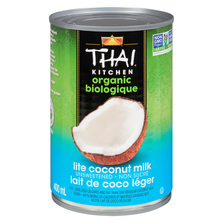Thai Kitchen Organic Unsweetened Lite Coconut Milk 13.66 Fl Oz Pack Of 6