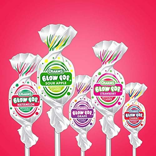 Charms Blow Pop Lollipops Assorted Flavors 100 Count 4Lb 1Oz Box