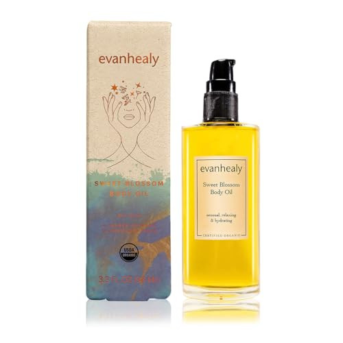 Evanhealy Sweet Blossom Body Oil Organic Jojoba Sesame And Sunflower Oil Blend Body Moisturizer Massage Oil Facial Cleanser And Scalp