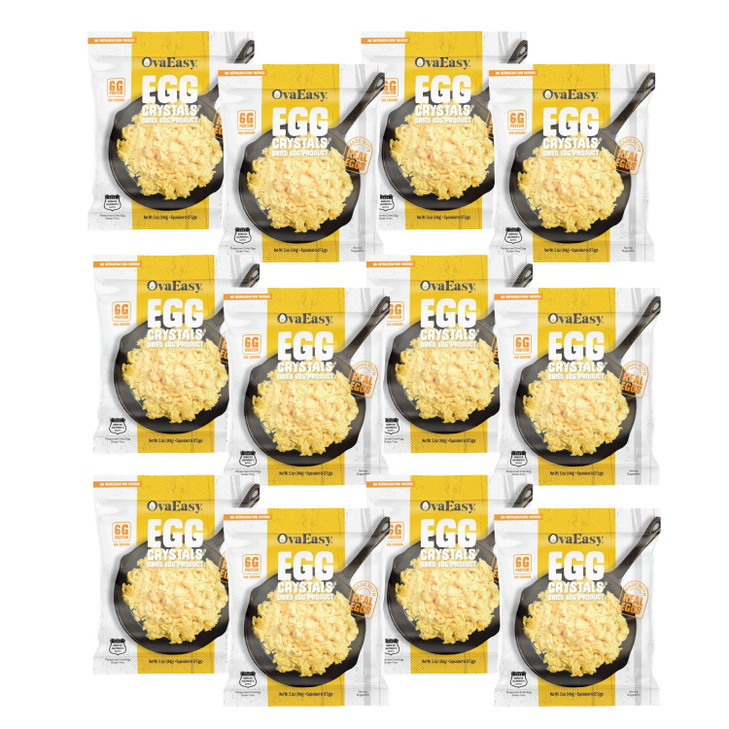 Nutriom Ovaeasy Dehydrated Egg Crystals Powdered Eggs 5.1 Oz Pack Of 12