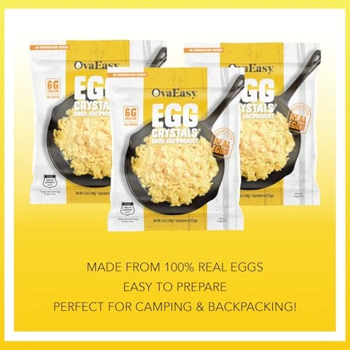 Nutriom Ovaeasy Dehydrated Egg Crystals Powdered Eggs 5.1 Oz Pack Of 12