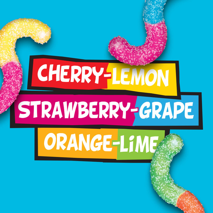 Trolli Sour Brite Crawlers Candy Sweet And Sour Gummy Worms Bulk Bag 5 Lb