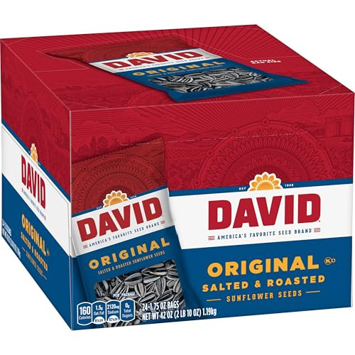 David Sunflower Seeds Original Flavor 1.75 Oz. 24 Pk