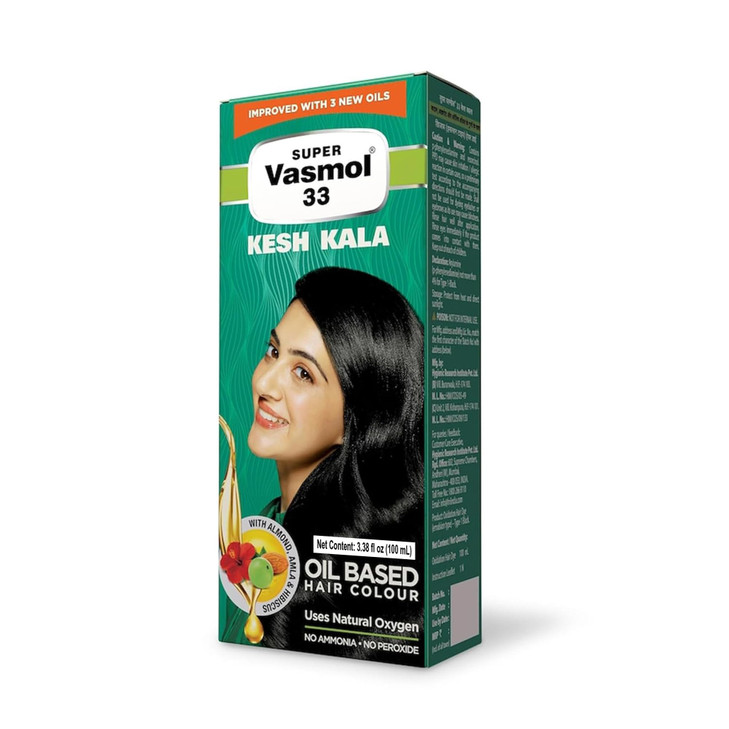 Vasmol Super 33 Kesh Kala 3.38 Fl Oz 100 Ml