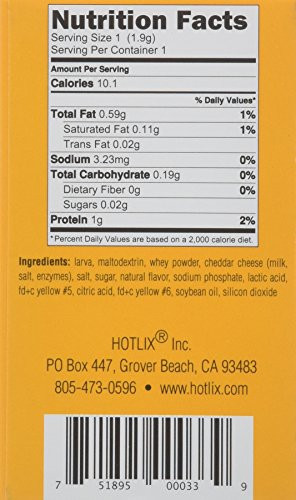 Hotlix Larvets Cheddar Cheese