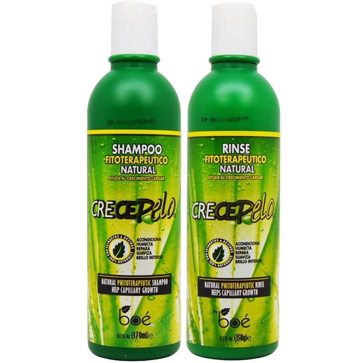 Crece Pelo Natural Hair Growth Duo Phytotherapeutic Shampoo And Rinse Combo Set Boosts Growth Strength And Shine Plant Based Formula Sulfate