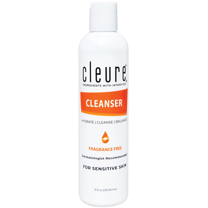 Cleure Gentle Face Cleanser For Dry Sensitive Skin Ph Balanced 8 Oz