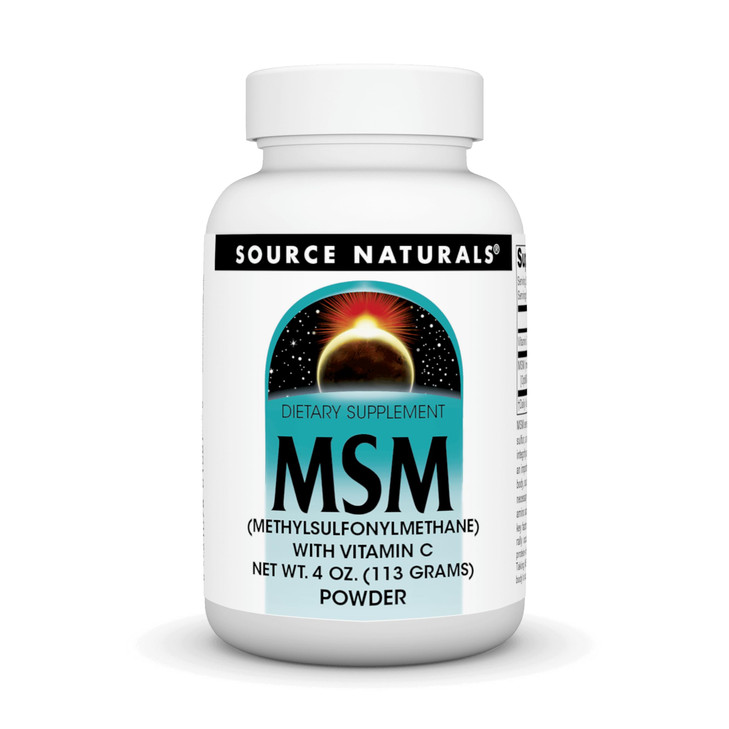 Source Naturals MSM (Methylsulfonylmethane) with Vitamin C - Powder, 4 Ounce