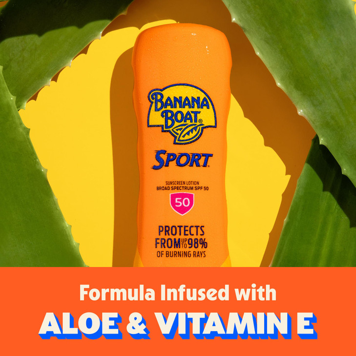 Banana Boat Sport Spf 50 Sunscreen Lotion Family Size 12 Fl Oz