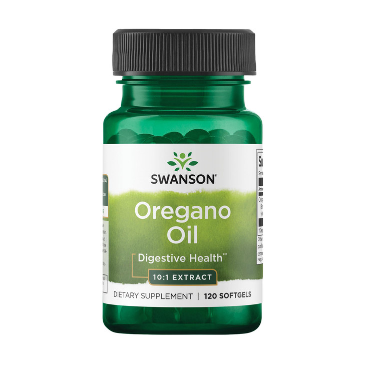 Swanson Oregano Oil 10:1 Extract-Natural Supplement Promoting Digestive Health-Respiratory & Urinary Tract Health Support (120 Softgels, 150mg Each)