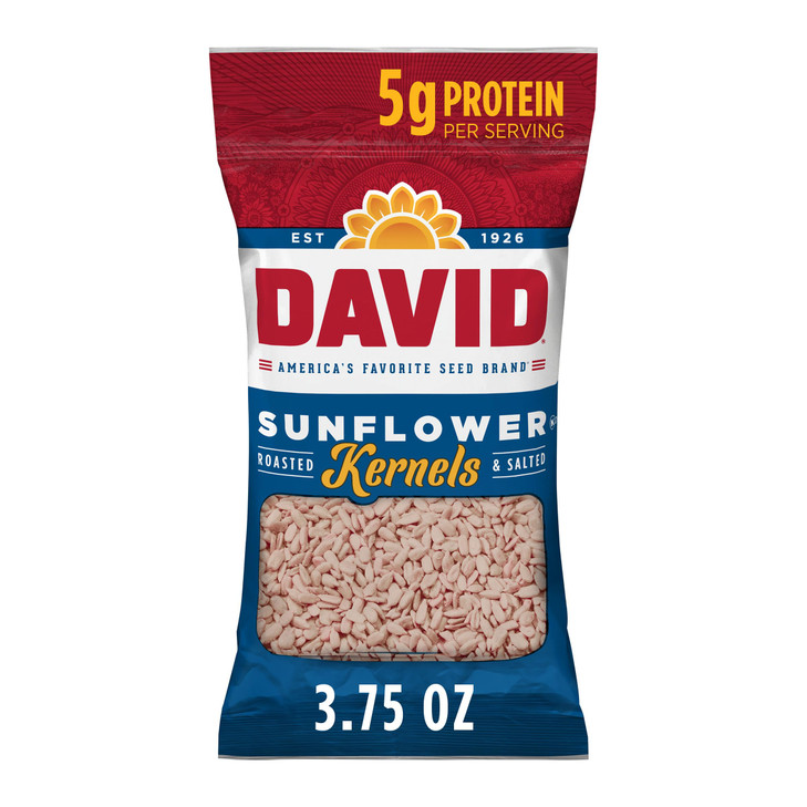 David Sunflower Kernels Original Flavor 3.75 Oz. Pack Of 12