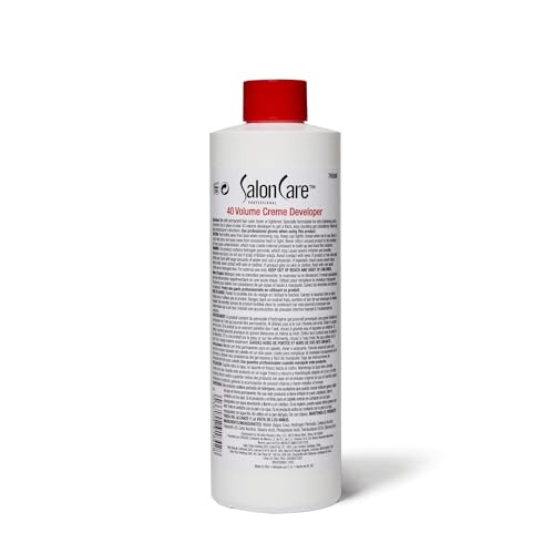 Salon Care 40 Volume Creme Developer Strong Lift Formula Easy To Handle Cream Consistency Can Be Used As A Bleach Booster 16 Oz