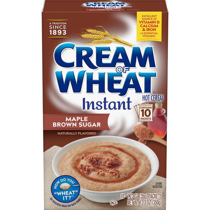 Cream Of Wheat Instant Hot Cereal Maple Brown Sugar 1.23 Ounce 10 Packets