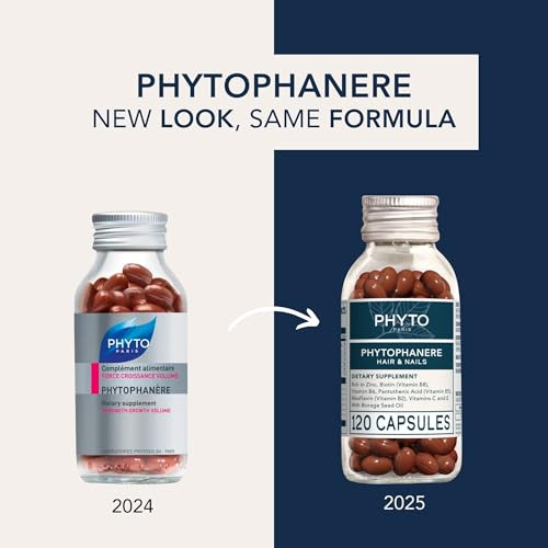 Phyto Phytophanère Hair Growth Supplement For Women And Men Biotin Zinc And Vitamin B6 For Thicker Stronger Hair And Nails 120 Capsules 2