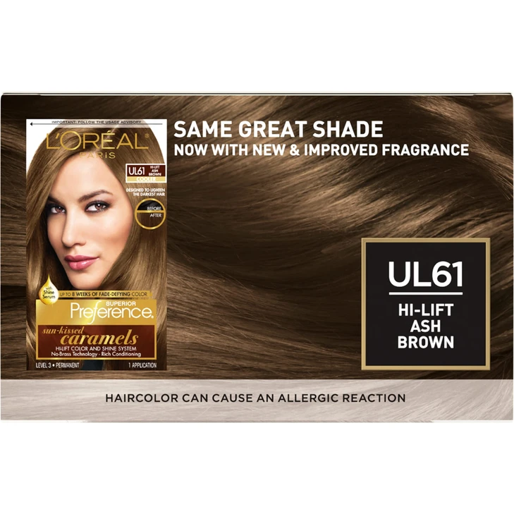 L Oreal Paris Superior Preference Fade Defying Plus Shine Permanent Hair Color Ul61 Ultra Light Ash Brown Pack Of 1 Hair Dye