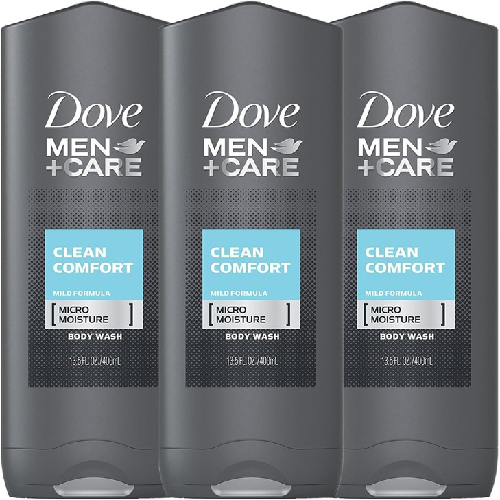 Dove Men Plus Care Body And Face Wash Clean Comfort 13.50 Oz Pack Of 3 2.16 Lb