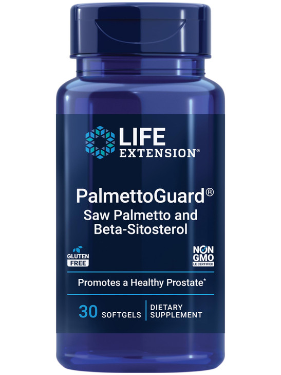 Life Extension PalmettoGuard Saw Palmetto & Beta-Sitosterol  Supports Healthy Prostate Function & Hormone Metabolism Health  Supplements for Men -