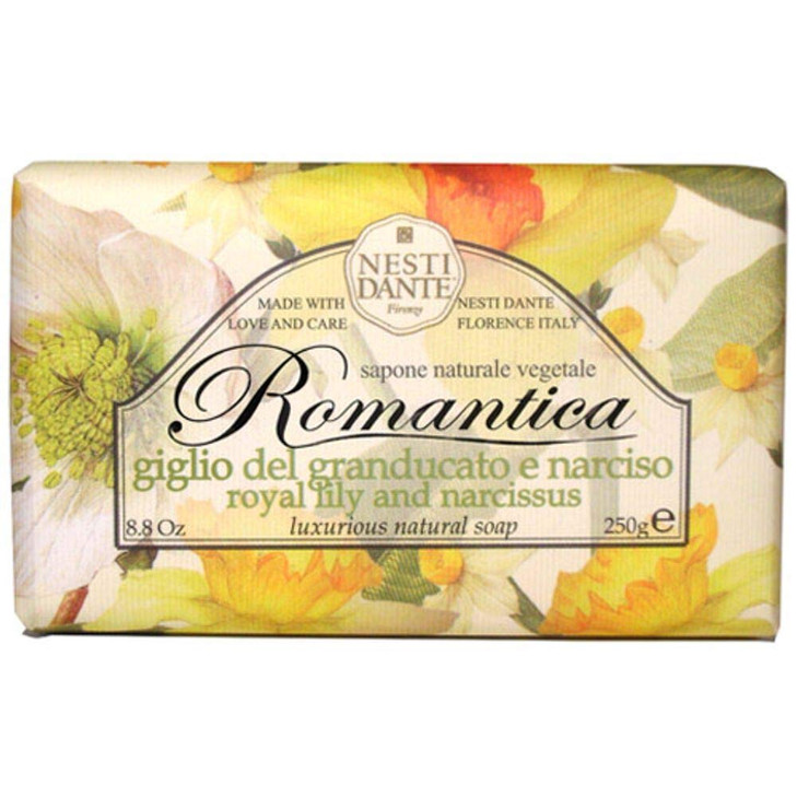 Nesti Dante Romantica Natural Soap Royal Lily And Narcissus Luxurious 8.8 Ounce