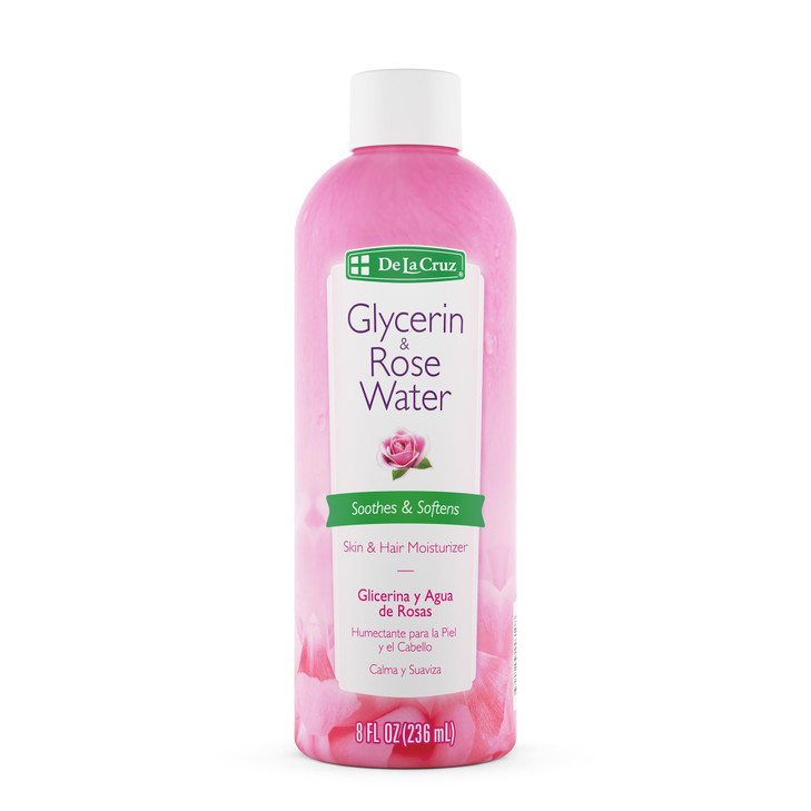 De La Cruz Glycerin Rose Water Skin And Hair Moisturizer 8 Fl Oz With Cap