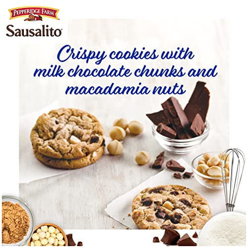 Pepperidge Farm Sausalito Crispy Milk Chocolate Macadamia Nut Cookies 7.2 Oz Bag 8 Cookies