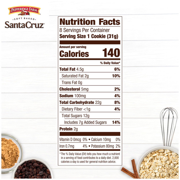 Pepperidge Farm Soft Baked Oatmeal Raisin Cookies 8.6 Oz. Bag